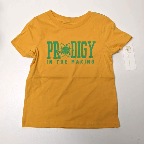 New Peek 2T Prodigy in the Making Yellow Tee Shirt - Picture 1 of 5